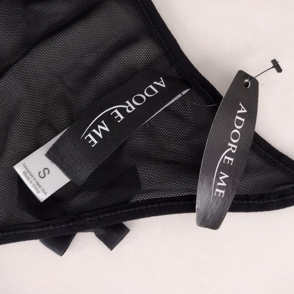 Adore Me Black Sheer Mesh Nylon G String Thong Panty Size S - Picture 10 of 13